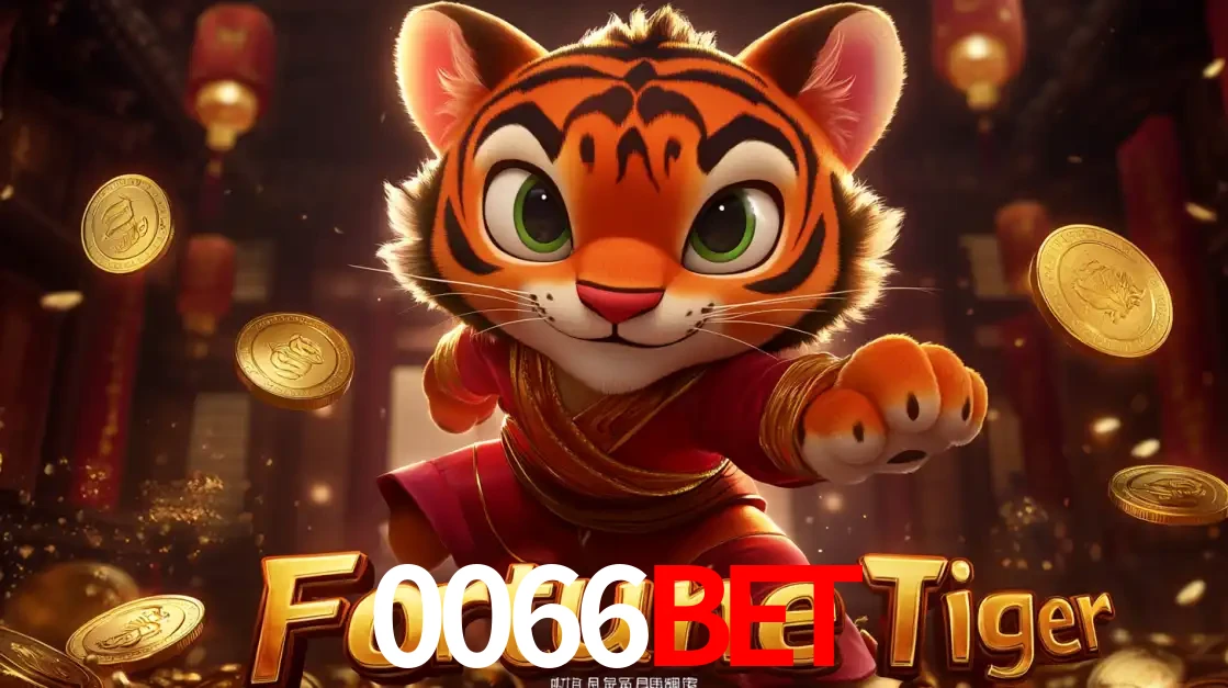 O carismático mascote do jogo de slot Fortune Tiger, um tigre fofo em pose de artes marciais, pronto para trazer sorte e multiplicadores de ganhos no cassino online 0066bet.